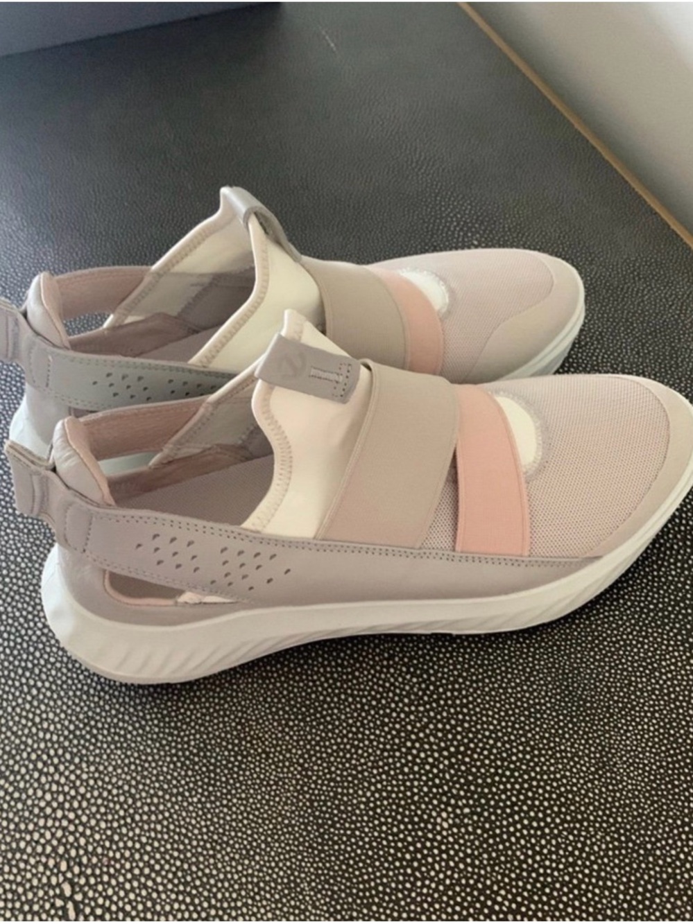 Ecco Women's Slip-On Sneakers in Light Pink and Blush
